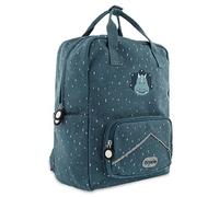 Trixie Backpack Large Kids School Bag with Chest Strap - Mr. Triceratops | Fits A4 books and folders. Adjustable straps and chest strap. Water-repellent fabric. Front and side pockets.