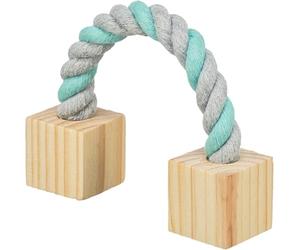Trixie Baumwollspielseil mit Holz, Kleintiere, 20 cm