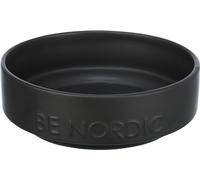 TRIXIE BE NORDIC 24523 Ceramic Dog Bowl 500 ml Black Modern Feeding Bowl for Small Dogs Diameter 16 cm Ceramic Bowl with Non-Slip Rubber Coating