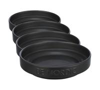 Trixie BE NORDIC Cat Bowl, Ceramic, 300 ml, Black, Modern, Non-Slip Feeding Bowl for Small Cats (Pack of 4)