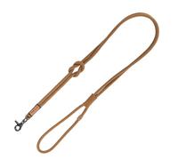 TRIXIE BE Nordic Leather Dog Lead XS-L, 1.20 m Diameter 8 mm in Brown - Leather Lead for Dogs with Nordic Charm - for Very Small to Large Dogs - 17461