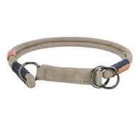 Trixie BE NORDIC Semi-Choke Leather Collar for Dogs Grey - 45cmx8mm