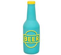 TRIXIE Beer Bottle Dog Chew Toy, Natural Latex, Squeaker - Blue - 12.5 cm | Made from flexible natural latex with a squeaker, gentle on teeth and long-lasting, for large and small dogs