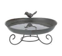 Trixie Bird Bath Gray 800Ml With Base 22Cm For Birds Metal Pet Supplies