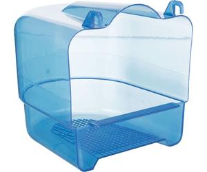 Trixie Bird Semi-Circle Bath House Blue Transparent - 15 x 16 x 17 cm