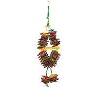 Trixie Bird Wooden Toy on Sisal Rope, Colorful, RRP 12.99 EUR, NEW