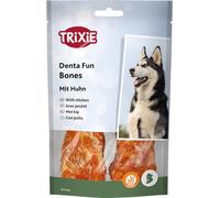 TRIXIE Bone with Chicken - Chew snack made from beef hide with chicken meat - Gluten-free - 11 cm - 2 x 60 g - 31343