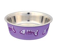 Trixie Cat Bowl Fish-Bone - Rubber Base Ring - 0.25 L / Ø 12 cm