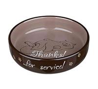 TRIXIE Bowl, Flat, Thanks for Service, Ceramic, 0,3 l/ø 15 cm, assorted