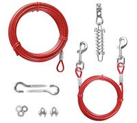 Trixie Cable with Pulley Tie Out, 15 m, Red