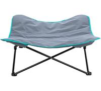 Camping bed for dogs, 88 32 88 cm, dark grey/petrol - 28216