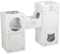 Trixie Casa Cara Modular Cardboard Cat Condo, Corrugated Indoor Cat Condo & Play Tower, Individually Combinable Modules for Playing and Relaxing, 100% Recycled Material for Cats up to 18 lbs