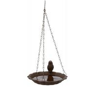 Trixie Cast Iron Hanging Bird Bath with Bird Brown - 250ml - 16cm