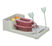 TRIXIE Cat Activity Brain Mover Toy, Slow Feeder, Mental Stimulation, Blue/White, 8.25", (4595)