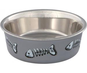 Trixie Cat Fish-Bone Rubber Base Ring Bowl - 0.25 l/ø 12 cm