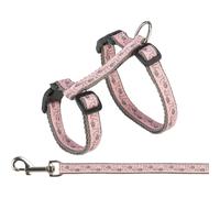 Trixie Cat Harness With Leash Gray/Pink 27-45 Cm Steplessly Adjustable