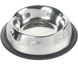Trixie Cat Heavy-Weight Stainless Steel Bowl - Fish Design - 0.2 l/ø 15 cm