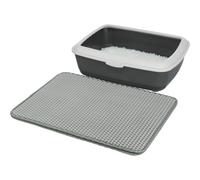 TRIXIE Cat Litter Tray Sieve-Mat, Eva, 35 x 45 cm, Black, 0.2949 kg