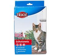 TRIXIE Cat Safety Net for Balcony, Terrace & Window - Durable, UV-Resistant & Transparent - 3 × 3 cm Mesh - Includes Hooks, Wall Plugs & Fixing Line - 8 × 3 m