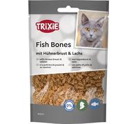 TRIXIE Cat Snack Fish Bones Made With Selected Ingredients, 50 G, Tasty Cat Treats With Chicken Breast & Salmon - 42771