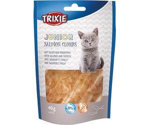 TRIXIE Cat Snack Junior Salmon Clouds - delicious cat treats with fish - gluten-free and without added sugar, 140g - 42754