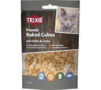 TRIXIE Cat Snack Premio Baked Cubes Made With Natural Ingredients, 50 G, Tasty Cat Treats With Chicken & Salmon - 42766