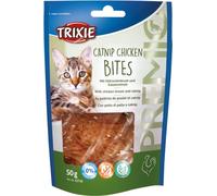 TRIXIE Cat Snack PREMIO Catnip Chicken Bites - delicious cat treats with chicken - gluten-free and without added sugar, 5 x 14 g - 42742