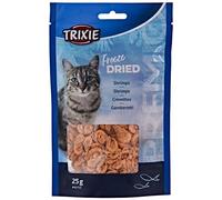 TRIXIE Cat Snack PREMIO Freeze Dried Shrimps - delicious cat treats with fish - made from natural ingredients, 5 x 5 g - 42755