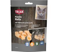 TRIXIE Cat Snack Premio Rolls Made With Natural Ingredients, 50 G, Tasty Cat Treats With Chicken Breast & Salmon - 42767