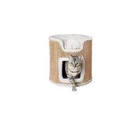 Trixie Cat Tower Ria Cuddly Cave Diameter 37 cm/37 cm - Light Grey Cats New - trixie cat tower ria light grey cats new