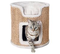 Trixie Cat Tower Ria Cuddly Cave Diameter 37 cm/37 cm - Light Grey Cats New - trixie cat tower ria light grey cats new