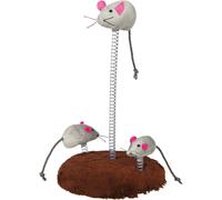 Trixie Cat Toy Mouse Family on Spiral Springs - 15x22cm