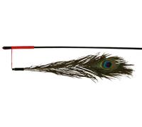 Trixie Cat Toy Playing Rod With Peacock Feather - 47cm