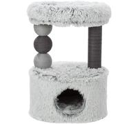 TRIXIE cat tree Harvey 28.7 in in grey ? small cat scratching post with cosy cave and comfortable lounging area, comfortable & stable ? 44540
