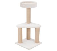 TRIXIE Cat Tree Ivan 32.3 in light grey ? multi-level cat scratching post with cosy lounging areas and robust scratching surfaces, comfortable &