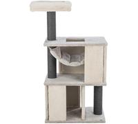 TRIXIE Cat Tree Juliano 45 in Grey - Multi-Level Cat Scratching Post with Sisal Column, Hammock, Scratching and Play Options - Cozy & Sturdy - 44457