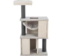 TRIXIE Cat Tree Juliano 45 in Grey ? Multi-Level Cat Scratching Post with Sisal Column, Hammock, Scratching and Play Options ? Cozy & Sturdy ? 44457