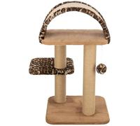 TRIXIE Cat Tree Leo - Multi Level Cat Tower With Padded Platforms And Fully Wrapped Scratching Posts, 85 Cm, Brown, Comfortable & Stable Cat Tree - 48176