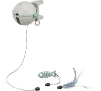 TRIXIE Catch It cat toy for attachment - toy on strap moves up and down - automatic switch-off - battery-operated - plastic - grey - 10 x 10 x 14 cm - 46021