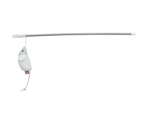 TRIXIE Catnip Mouse Play Stick | Interactive Wand with Plush Mouse and Flexible Stick | Fun Exercise Toy for Active Cats and Kittens, Play Time in