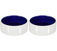 Trixie Ceramic bowl,cream/blue,0.35 l/ø 12 cm (Pack of 2)