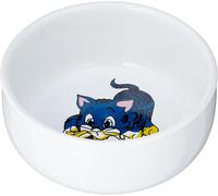 Trixie Ceramic Bowl with Cat Motif, 0.3 Litre, White