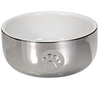 Trixie Ceramic Cat Bowl, 11 cm (Pack of 1), Silver/white
