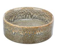TRIXIE ceramic dog bowl 13.5 fl oz, brown - practical food bowl for dogs ø5.1 inches, non-slip, durable and dishwasher-safe - 25110