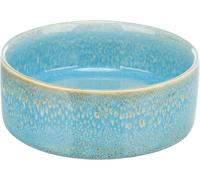 TRIXIE Ceramic Dog Bowl 400ml Blue Pet Food Water Bowl 13cm Dishwasher Safe