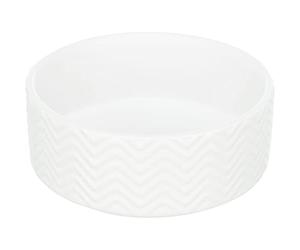 Trixie Ceramic Dog Feeder, 0.4L, White, 13cm Diameter