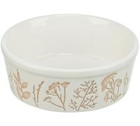 TRIXIE Ceramic feeder, 1.2 l/ø 20 cm, White/Taupe