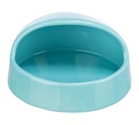 Trixie Ceramic Small Animal Sand Bath Hamster Mouse Cleaning Bowl Grey Turquoise