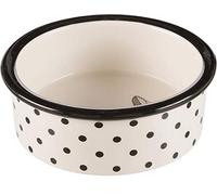 Trixie Ceramic Zentangle Bowl for Cat and Dog, 5L, White and Black, Medium Breed, Indoor and Travel Use