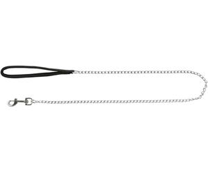 Trixie Chain Leash With Nylon Hand Loop Black - Extra Small/Small - 1.10 m/2.0 mm